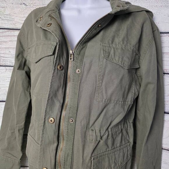 Universal Thread Olive Utility Hooded Jacket S - Picture 5 of 10